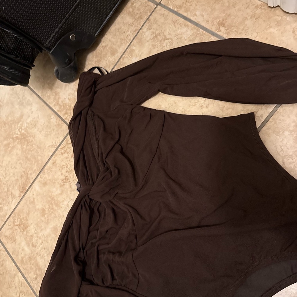 Princess Polly Chocolate Long Sleeve Top